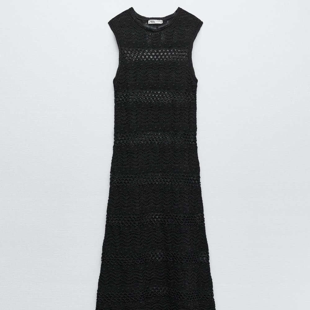 Zara Openwork Knit Dress - Picture 4 of 11